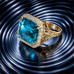 Picture of 25 Carat Bi-Color, Parti deep Ocean Green-Blue colors