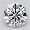 Lab Grown Diamond 2.39 Carats, Round with Excellent Cut, D Color, VVS1 Clarity and Certified by GIA