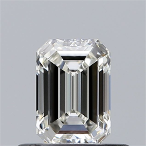 Picture of Natural Diamond 0.52 Carats, Emerald with  Cut, I Color, VS1 Clarity and Certified by GIA
