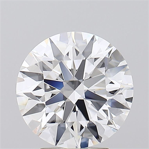 Picture of Lab Grown Diamond 3.71 Carats, Round with Ideal Cut, D Color, IF Clarity and Certified by IGI