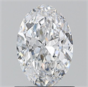 Natural Diamond 0.90 Carats, Oval with  Cut, D Color, VS2 Clarity and Certified by GIA
