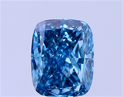 Picture of Lab Grown Diamond 3.03 Carats, CUSHION MODIFIED with  Cut, Fancy Vivid Blue Color, VS2 Clarity and Certified by IGI