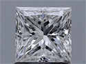 Natural Diamond 1.01 Carats, Princess with  Cut, E Color, VS1 Clarity and Certified by GIA