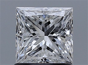 Picture of Natural Diamond 1.01 Carats, Princess with  Cut, E Color, VS1 Clarity and Certified by GIA
