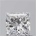 Natural Diamond 0.70 Carats, Princess with  Cut, D Color, VS1 Clarity and Certified by GIA