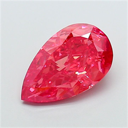 Picture of Lab Grown Diamond 4.10 Carats, Pear with  Cut, Fancy Vivid Pink Color, VVS2 Clarity and Certified by IGI