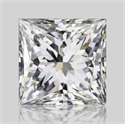 Natural Diamond 0.80 Carats, Princess with  Cut, F Color, VS2 Clarity and Certified by GIA