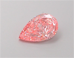 Picture of Lab Grown Diamond 1.20 Carats, Pear with  Cut, Fancy Vivid Pink Color, VVS2 Clarity and Certified by IGI