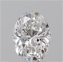 Natural Diamond 0.51 Carats, Oval with  Cut, F Color, SI1 Clarity and Certified by GIA