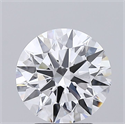 Lab Grown Diamond 2.52 Carats, Round with Ideal Cut, D Color, IF Clarity and Certified by IGI