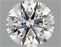Lab Grown Diamond 1.08 Carats, Round with Excellent Cut, F Color, VVS2 Clarity and Certified by IGI