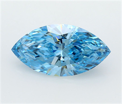 Picture of Lab Grown Diamond 2.53 Carats, Marquise with  Cut, Fancy Vivid Blue Color, VVS2 Clarity and Certified by IGI