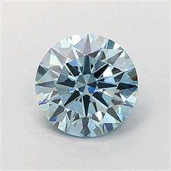 Picture of Lab Grown Diamond 1.24 Carats, Round with Ideal Cut, Fancy Intense Blue Color, VS1 Clarity and Certified by IGI