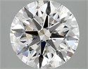 Lab Grown Diamond 3.09 Carats, Round with Ideal Cut, D Color, VS1 Clarity and Certified by IGI