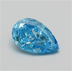 Picture of Lab Grown Diamond 2.23 Carats, Pear with  Cut, Fancy Vivid Blue Color, VVS2 Clarity and Certified by IGI