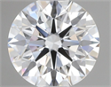 Lab Grown Diamond 1.00 Carats, Round with Ideal Cut, D Color, VVS2 Clarity and Certified by IGI