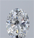 Natural Diamond 0.50 Carats, Oval with  Cut, E Color, VS2 Clarity and Certified by GIA