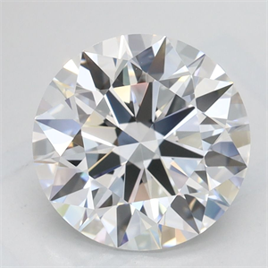Picture of Lab Grown Diamond 2.40 Carats, Round with Excellent Cut, D Color, VVS1 Clarity and Certified by GIA