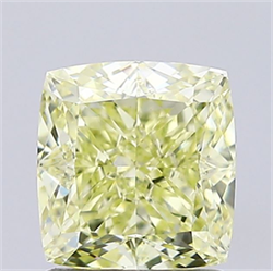 Picture of Lab Grown Diamond 1.33 Carats, CUSHION MODIFIED with  Cut, Fancy Light Yellow Color, VVS2 Clarity and Certified by IGI