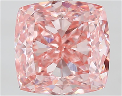 Picture of Lab Grown Diamond 3.10 Carats, CUSHION MODIFIED with  Cut, Fancy Vivid Pink Color, VS1 Clarity and Certified by IGI