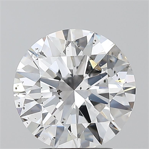 Picture of Natural Diamond 2.51 Carats, Round with Excellent Cut, D Color, SI2 Clarity and Certified by GIA