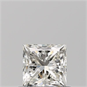 Natural Diamond 0.70 Carats, Princess with  Cut, J Color, VVS2 Clarity and Certified by GIA