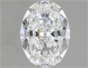 Natural Diamond 2.01 Carats, Oval with  Cut, D Color, VS2 Clarity and Certified by GIA