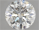 Natural Diamond 1.71 Carats, Round with Very Good Cut, G Color, SI2 Clarity and Certified by HRD