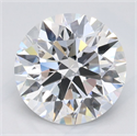 Lab Grown Diamond 2.08 Carats, Round with Ideal Cut, D Color, IF Clarity and Certified by IGI