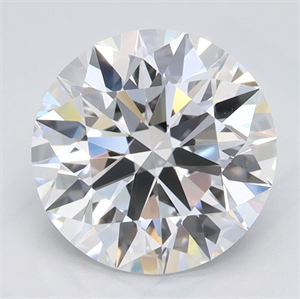 Picture of Lab Grown Diamond 2.08 Carats, Round with Ideal Cut, D Color, IF Clarity and Certified by IGI