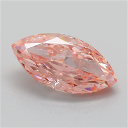 Picture of Lab Grown Diamond 2.56 Carats, Marquise with  Cut, Fancy Vivid Pink Color, VVS2 Clarity and Certified by IGI