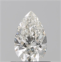 Natural Diamond 0.53 Carats, Pear with  Cut, I Color, VVS1 Clarity and Certified by GIA