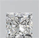Natural Diamond 1.00 Carats, Princess with  Cut, G Color, SI1 Clarity and Certified by GIA