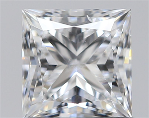 Picture of Natural Diamond 0.91 Carats, Princess with  Cut, E Color, SI2 Clarity and Certified by GIA