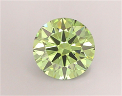 Picture of Lab Grown Diamond 2.06 Carats, Round with Ideal Cut, Fancy Vivid Green Color, VS2 Clarity and Certified by IGI