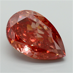 Picture of Lab Grown Diamond 9.28 Carats, Pear with  Cut, Fancy Vivid Pink Color, VS2 Clarity and Certified by IGI