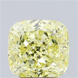 Picture of Lab Grown Diamond 2.44 Carats, CUSHION MODIFIED with  Cut, Fancy Yellow Color, VS2 Clarity and Certified by IGI