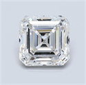 Natural Diamond 1.20 Carats, Asscher with  Cut, G Color, SI1 Clarity and Certified by GIA