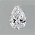 Natural Diamond 0.52 Carats, Pear with  Cut, D Color, VVS2 Clarity and Certified by GIA