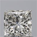 Natural Diamond 0.70 Carats, Princess with  Cut, G Color, VVS1 Clarity and Certified by IGI