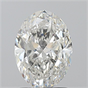 Natural Diamond 1.50 Carats, Oval with  Cut, G Color, SI2 Clarity and Certified by GIA
