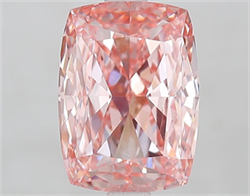 Picture of Lab Grown Diamond 3.00 Carats, CUSHION MODIFIED with  Cut, Fancy Vivid Pink Color, VVS2 Clarity and Certified by IGI