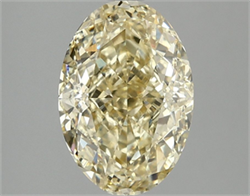 Picture of Lab Grown Diamond 3.09 Carats, Oval with  Cut, Fancy Intense Yellow Color, VS1 Clarity and Certified by IGI