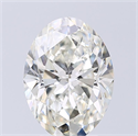 Natural Diamond 3.01 Carats, Oval with  Cut, J Color, SI1 Clarity and Certified by GIA