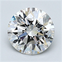 Natural Diamond 2.01 Carats, Round with Excellent Cut, H Color, VVS1 Clarity and Certified by GIA