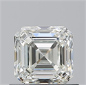 Natural Diamond 0.80 Carats, Asscher with  Cut, K Color, VVS1 Clarity and Certified by GIA