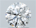Natural Diamond 1.02 Carats, Round with Excellent Cut, F Color, SI2 Clarity and Certified by GIA