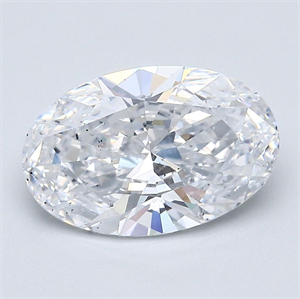 Picture of Natural Diamond 2.50 Carats, Oval with  Cut, D Color, SI1 Clarity and Certified by GIA