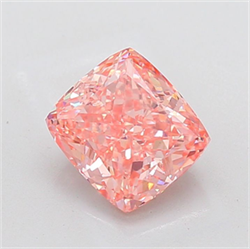 Picture of Lab Grown Diamond 3.24 Carats, CUSHION MODIFIED with  Cut, Fancy Vivid Pink Color, VS1 Clarity and Certified by IGI