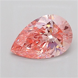 Picture of Lab Grown Diamond 1.34 Carats, Pear with  Cut, Fancy Vivid Pink Color, VVS2 Clarity and Certified by IGI
